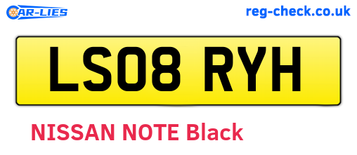 LS08RYH are the vehicle registration plates.