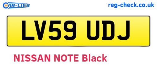 LV59UDJ are the vehicle registration plates.