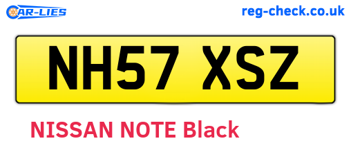 NH57XSZ are the vehicle registration plates.