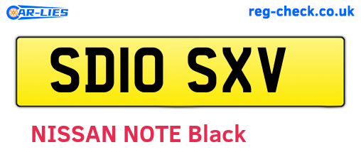 SD10SXV are the vehicle registration plates.