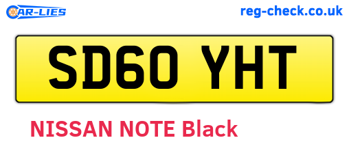 SD60YHT are the vehicle registration plates.