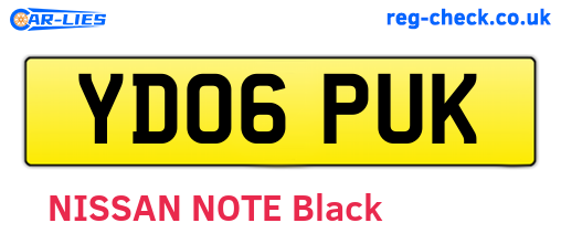 YD06PUK are the vehicle registration plates.