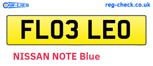 FL03LEO are the vehicle registration plates.