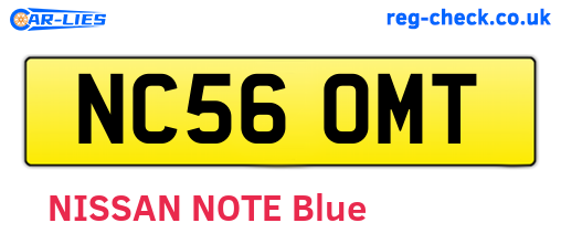 NC56OMT are the vehicle registration plates.
