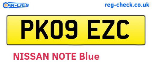 PK09EZC are the vehicle registration plates.