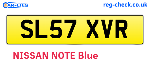 SL57XVR are the vehicle registration plates.