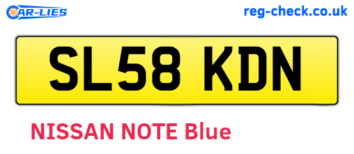 SL58KDN are the vehicle registration plates.