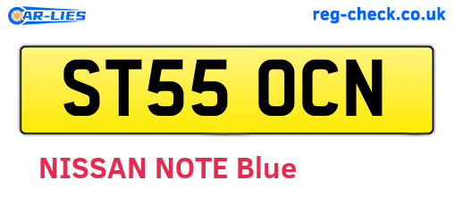 ST55OCN are the vehicle registration plates.