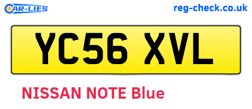 YC56XVL are the vehicle registration plates.