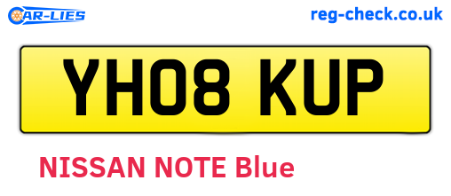 YH08KUP are the vehicle registration plates.
