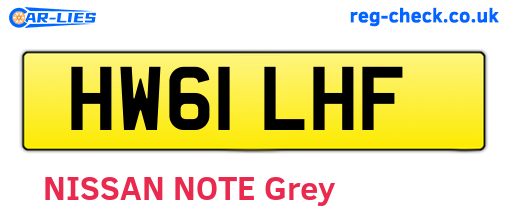 HW61LHF are the vehicle registration plates.