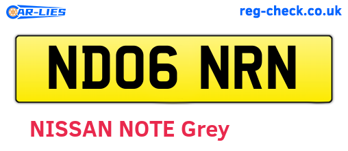 ND06NRN are the vehicle registration plates.
