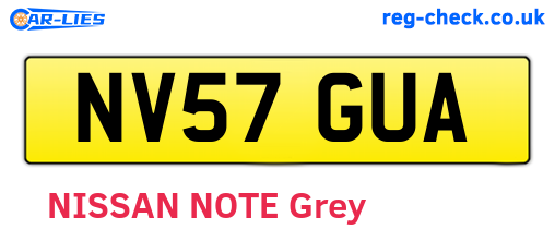 NV57GUA are the vehicle registration plates.