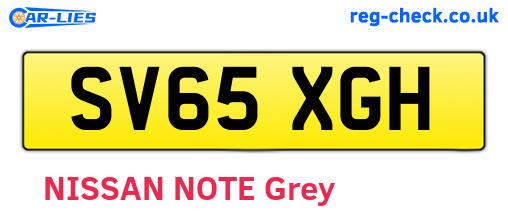 SV65XGH are the vehicle registration plates.