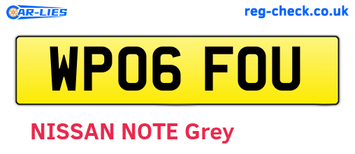 WP06FOU are the vehicle registration plates.