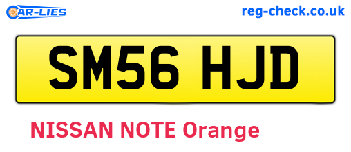 SM56HJD are the vehicle registration plates.