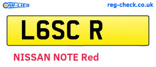 L6SCR are the vehicle registration plates.