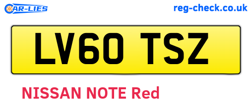 LV60TSZ are the vehicle registration plates.