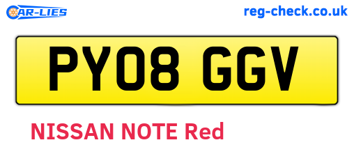 PY08GGV are the vehicle registration plates.