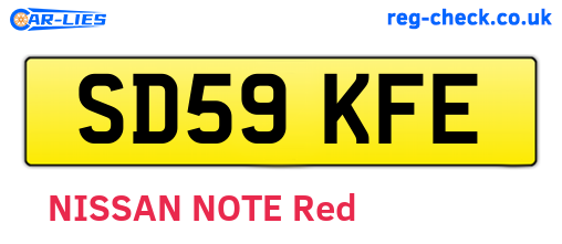 SD59KFE are the vehicle registration plates.