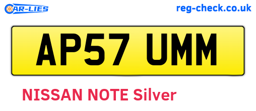AP57UMM are the vehicle registration plates.