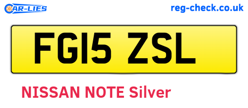 FG15ZSL are the vehicle registration plates.