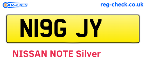 N19GJY are the vehicle registration plates.