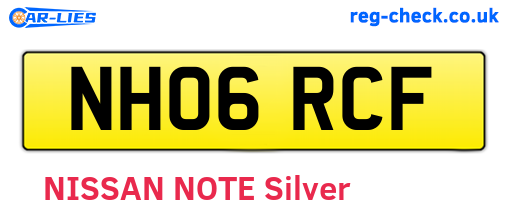 NH06RCF are the vehicle registration plates.