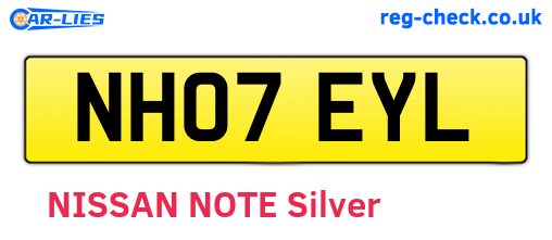 NH07EYL are the vehicle registration plates.