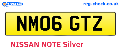 NM06GTZ are the vehicle registration plates.