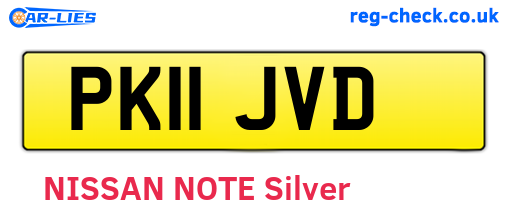 PK11JVD are the vehicle registration plates.