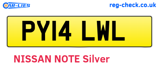 PY14LWL are the vehicle registration plates.