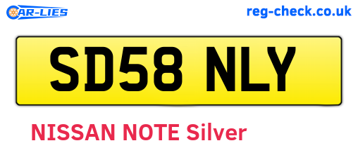 SD58NLY are the vehicle registration plates.