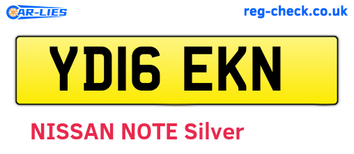 YD16EKN are the vehicle registration plates.
