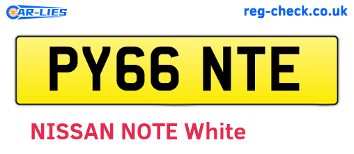 PY66NTE are the vehicle registration plates.