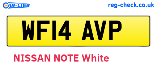 WF14AVP are the vehicle registration plates.