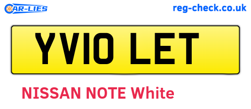 YV10LET are the vehicle registration plates.