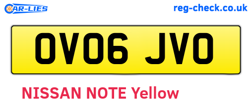OV06JVO are the vehicle registration plates.