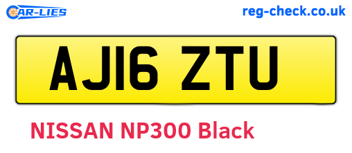 AJ16ZTU are the vehicle registration plates.