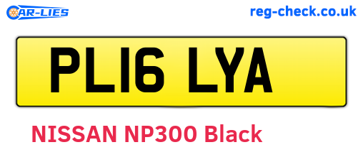 PL16LYA are the vehicle registration plates.