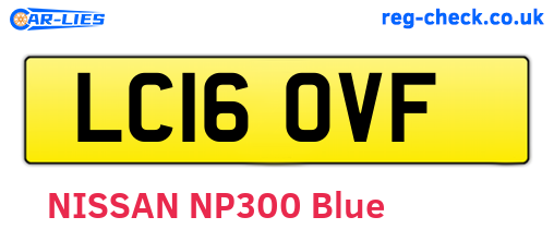LC16OVF are the vehicle registration plates.
