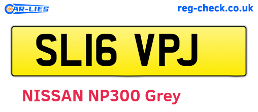 SL16VPJ are the vehicle registration plates.