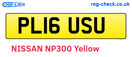 PL16USU are the vehicle registration plates.