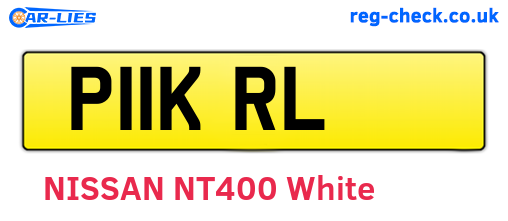 P11KRL are the vehicle registration plates.