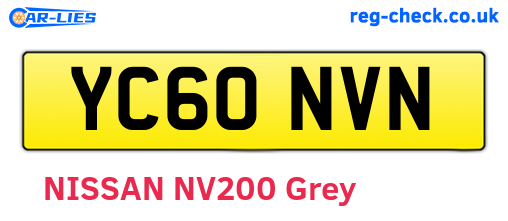YC60NVN are the vehicle registration plates.