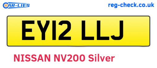 EY12LLJ are the vehicle registration plates.