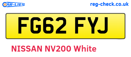 FG62FYJ are the vehicle registration plates.