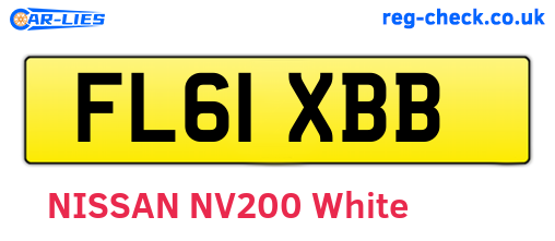 FL61XBB are the vehicle registration plates.