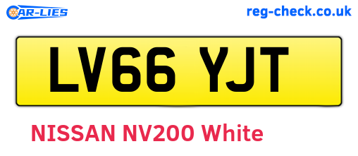 LV66YJT are the vehicle registration plates.