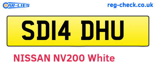 SD14DHU are the vehicle registration plates.